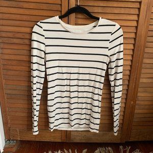 a new day Black and White Striped Longsleeve